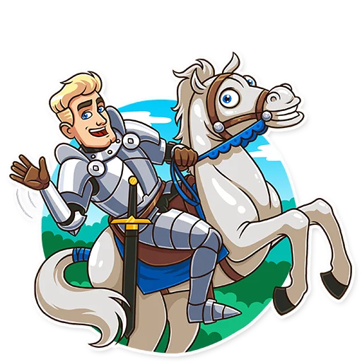 Sticker from the "Romantic Knight" sticker pack