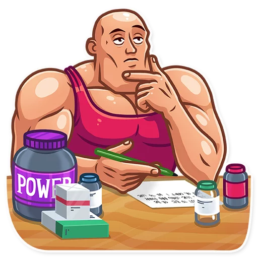 Sticker from the "Bodybuilder" sticker pack