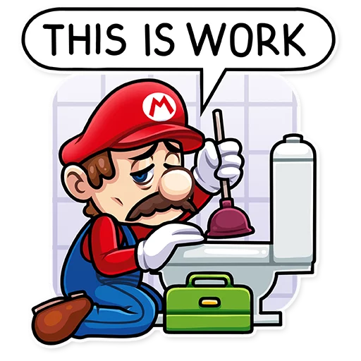 Sticker from the "It's-a Me, Mario!" sticker pack