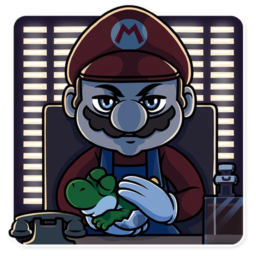 Sticker from the "It's-a Me, Mario!" sticker pack