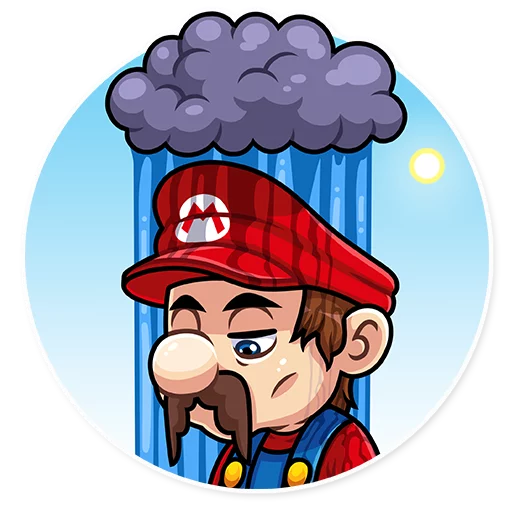 Sticker from the "It's-a Me, Mario!" sticker pack