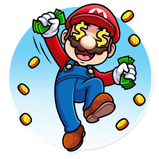 Sticker from the "It's-a Me, Mario!" sticker pack