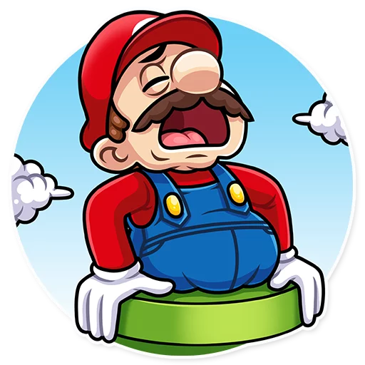 Sticker from the "It's-a Me, Mario!" sticker pack