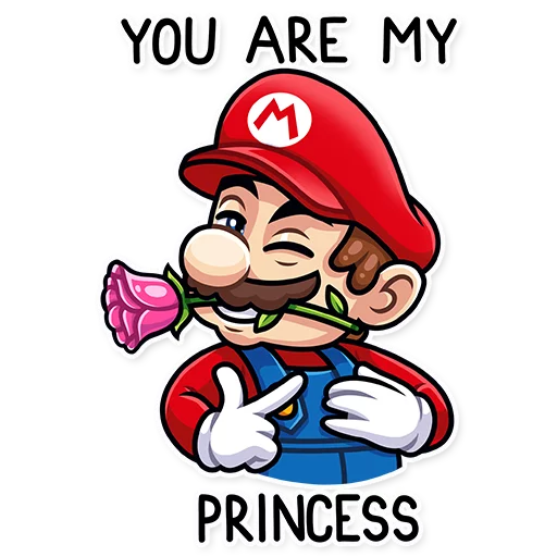 Sticker from the "It's-a Me, Mario!" sticker pack