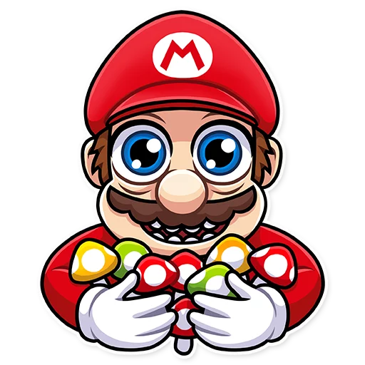 Sticker from the "It's-a Me, Mario!" sticker pack