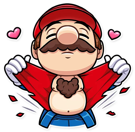 Sticker from the "It's-a Me, Mario!" sticker pack