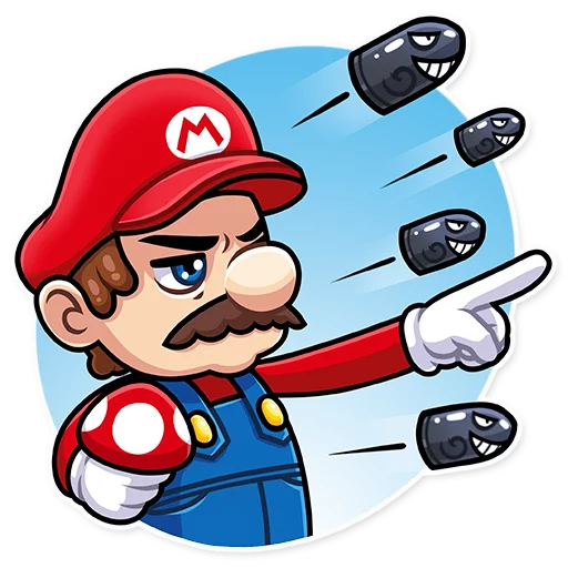 Sticker from the "It's-a Me, Mario!" sticker pack