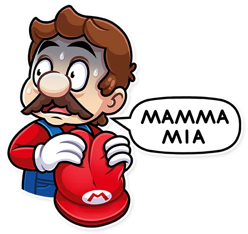 Sticker from the "It's-a Me, Mario!" sticker pack