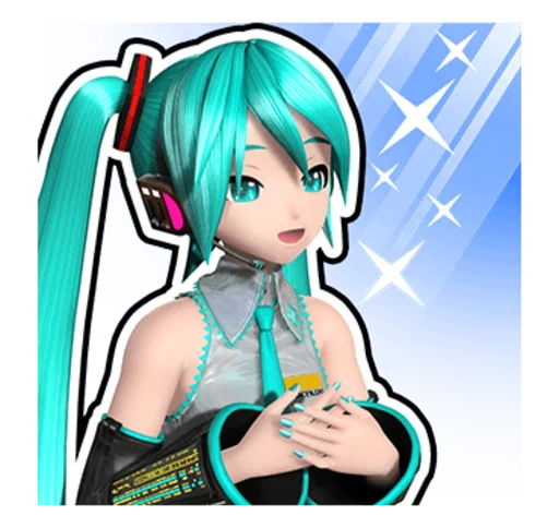 Sticker from the "Hatsune Miku: Project DIVA Future Tone" sticker pack