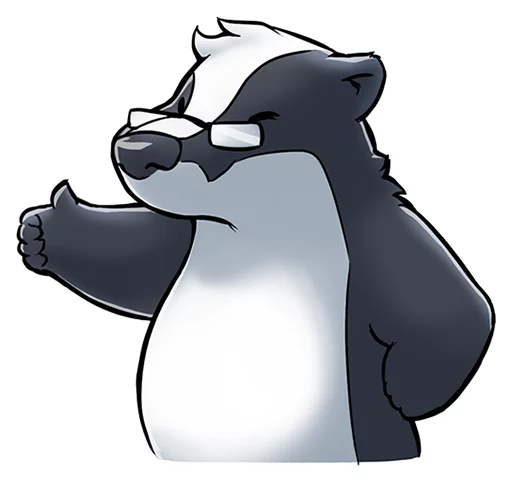 Sticker from the "Tiny Bauson" sticker pack