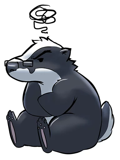 Sticker from the "Tiny Bauson" sticker pack