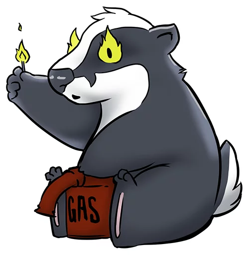 Sticker from the "Tiny Bauson" sticker pack