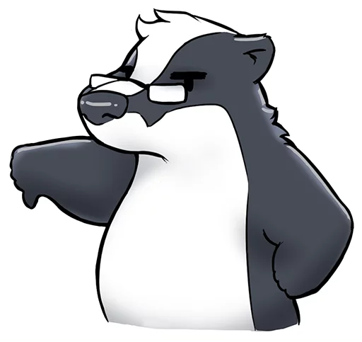 Sticker from the "Tiny Bauson" sticker pack