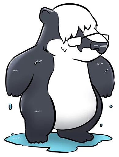 Sticker from the "Tiny Bauson" sticker pack