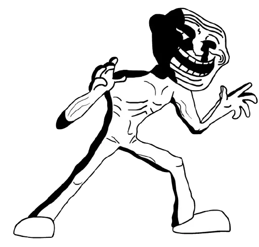 Sticker from the "Troll Face" sticker pack