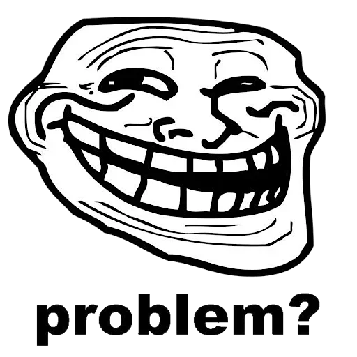 Sticker from the "Troll Face" sticker pack