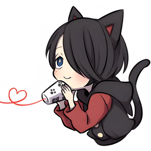 Sticker from the "Черный котенок 2" sticker pack