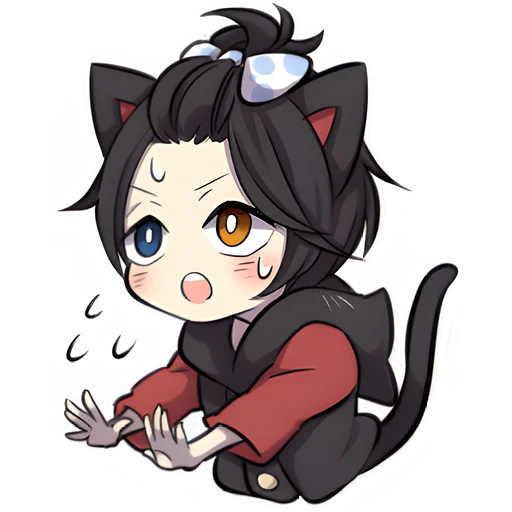 Sticker from the "Черный котенок 2" sticker pack