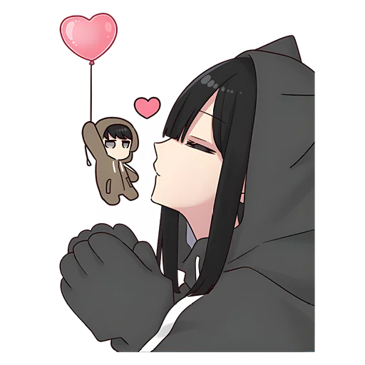 Sticker from the "Юрудура-тян | Yurudara-chan" sticker pack