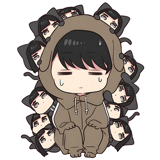 Sticker from the "Юрудура-тян | Yurudara-chan" sticker pack