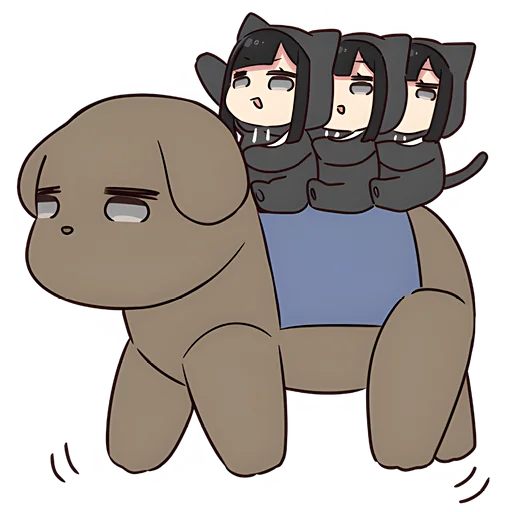 Sticker from the "Юрудура-тян | Yurudara-chan" sticker pack