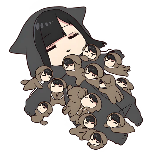 Sticker from the "Юрудура-тян | Yurudara-chan" sticker pack