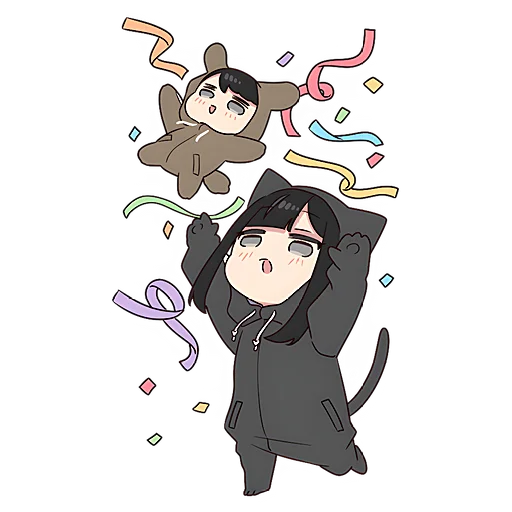 Sticker from the "Юрудура-тян | Yurudara-chan" sticker pack