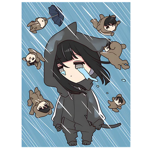 Sticker from the "Юрудура-тян | Yurudara-chan" sticker pack