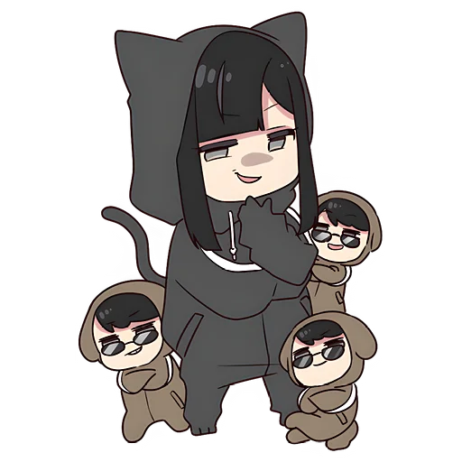 Sticker from the "Юрудура-тян | Yurudara-chan" sticker pack