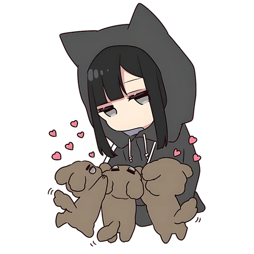 Sticker from the "Юрудура-тян | Yurudara-chan" sticker pack