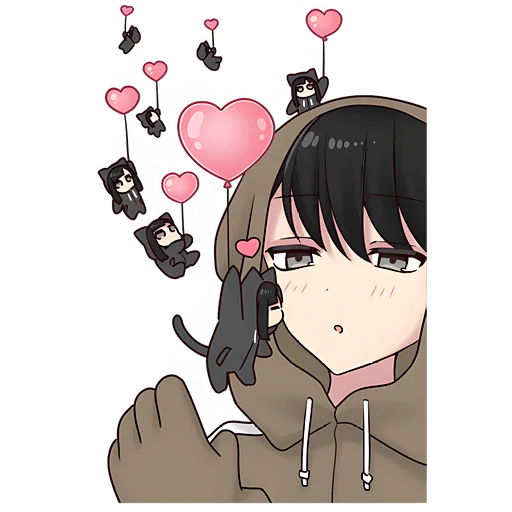 Sticker from the "Юрудура-тян | Yurudara-chan" sticker pack