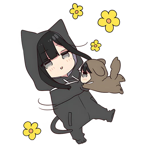 Sticker from the "Юрудура-тян | Yurudara-chan" sticker pack