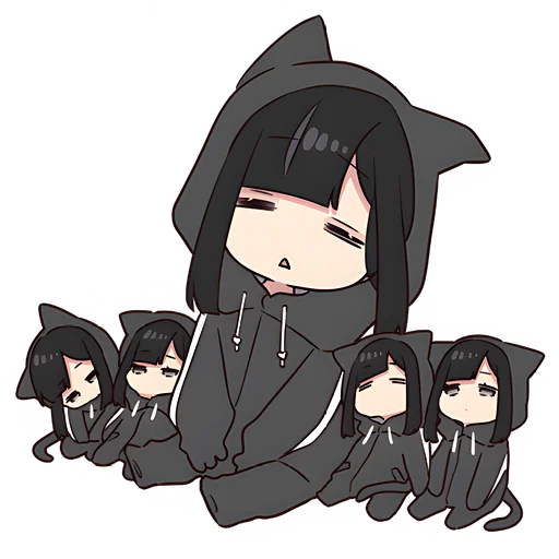 Sticker from the "Юрудура-тян | Yurudara-chan" sticker pack