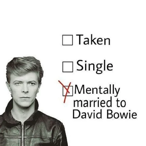 Sticker from the "Love david bowie" sticker pack