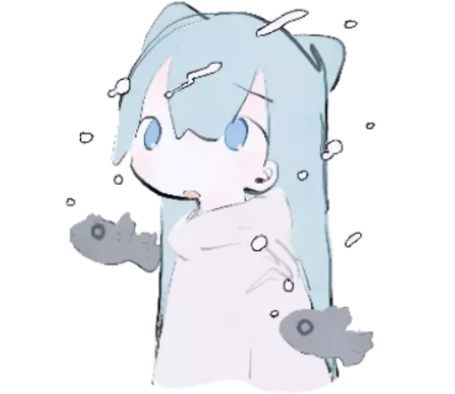 Sticker from the "cute chibi" sticker pack