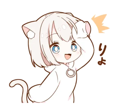 Sticker from the "KotyaParst chibi" sticker pack