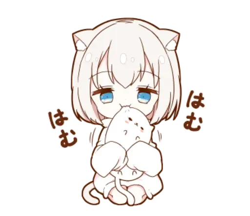 Sticker from the "KotyaParst chibi" sticker pack