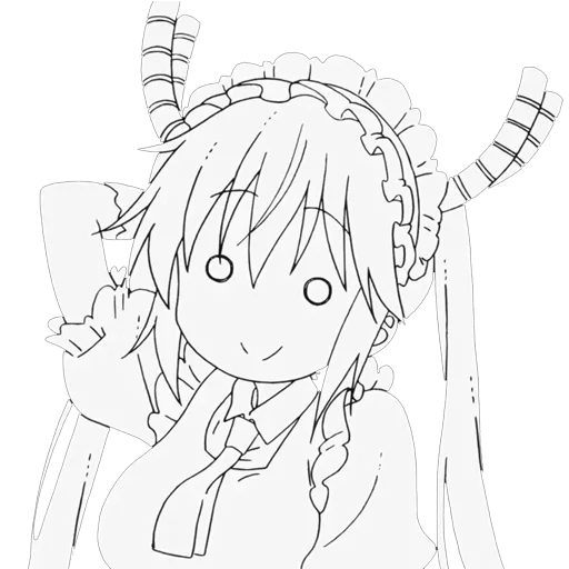 Стикер из набора "Kobayashi-san Chi no Maid Dragon"