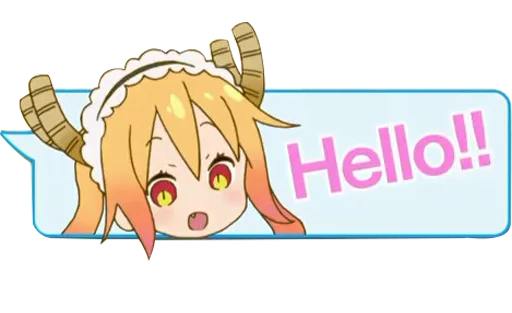 Sticker from the "Kobayashi-san Chi no Maid Dragon" sticker pack