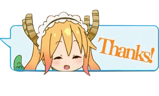 Sticker from the "Kobayashi-san Chi no Maid Dragon" sticker pack