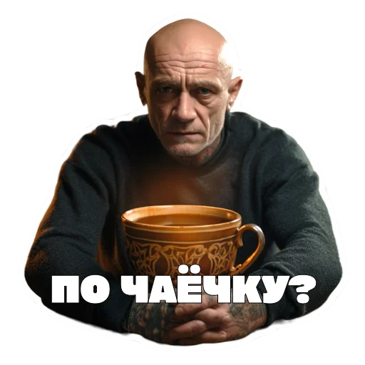 Sticker from the "Леха Беспалый" sticker pack