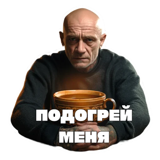 Sticker from the "Леха Беспалый" sticker pack