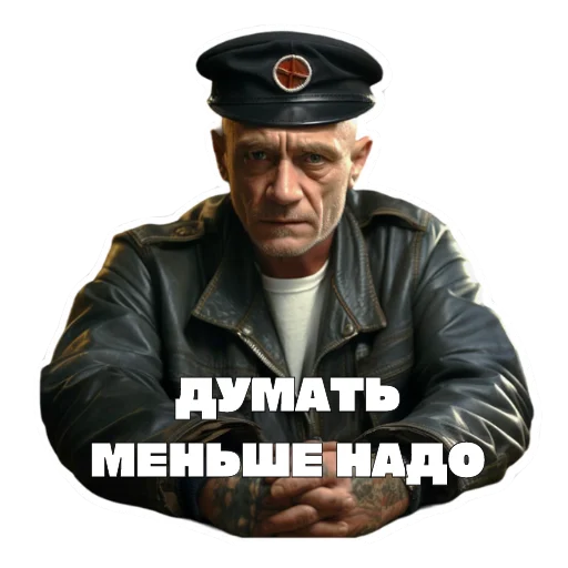 Sticker from the "Леха Беспалый" sticker pack