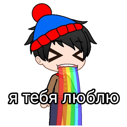 Sticker from the "гача срача" sticker pack