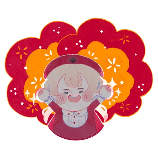 Sticker from the "Авторский стикерпак Genshin Impact" sticker pack