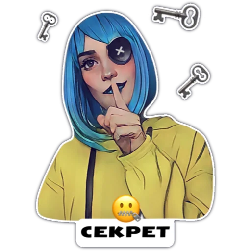 Sticker from the "Coraline" sticker pack