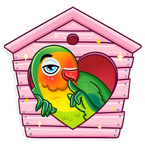 Sticker Love Bird