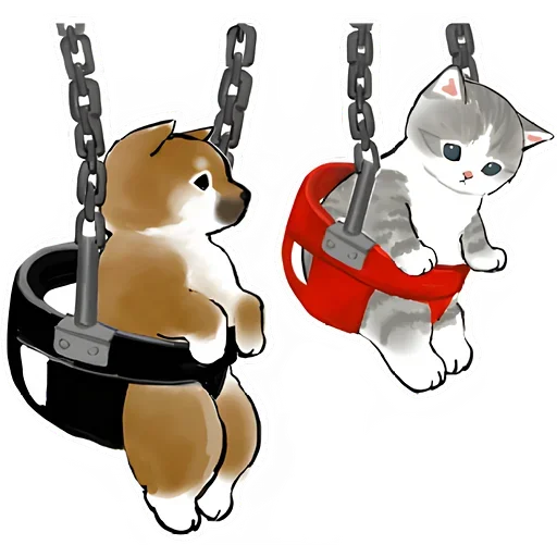 Sticker from the "Шиба и Нян котик" sticker pack