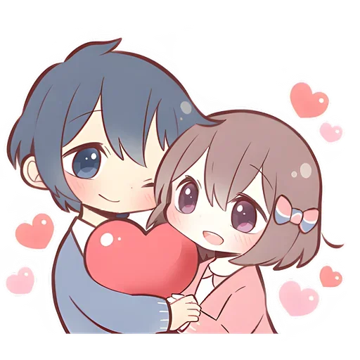 Sticker Anime boy and girl