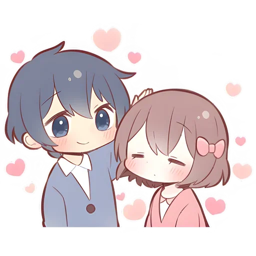 Sticker Anime boy and girl